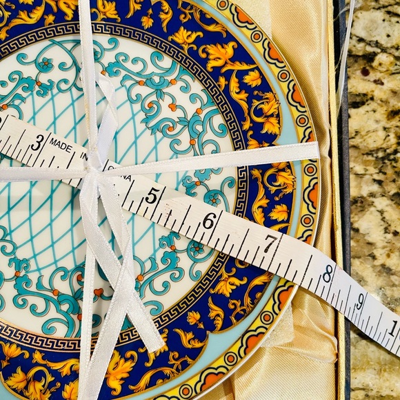 Vintage 1990’s 💙 T Limoges Cake Plate Set - 1 cake plate + 6 Dessert Plates NEW - Picture 6 of 8